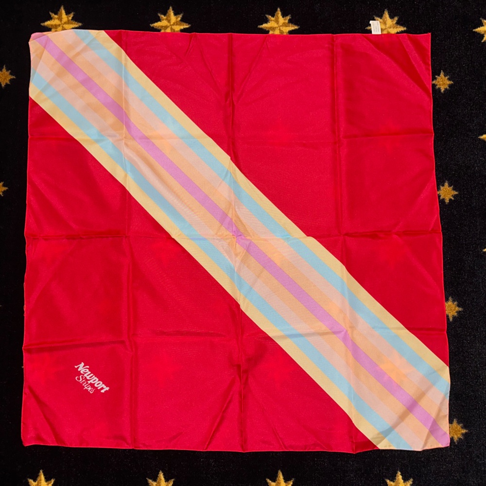 VINTAGE newport stripes scarf, brand new